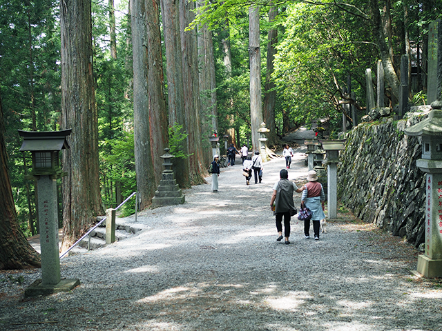 三峰神社内の細道